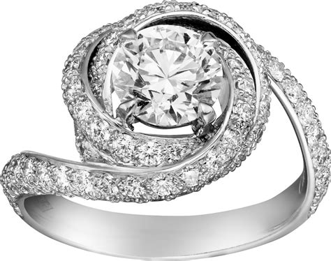 cartier trinity ruban engagement ring